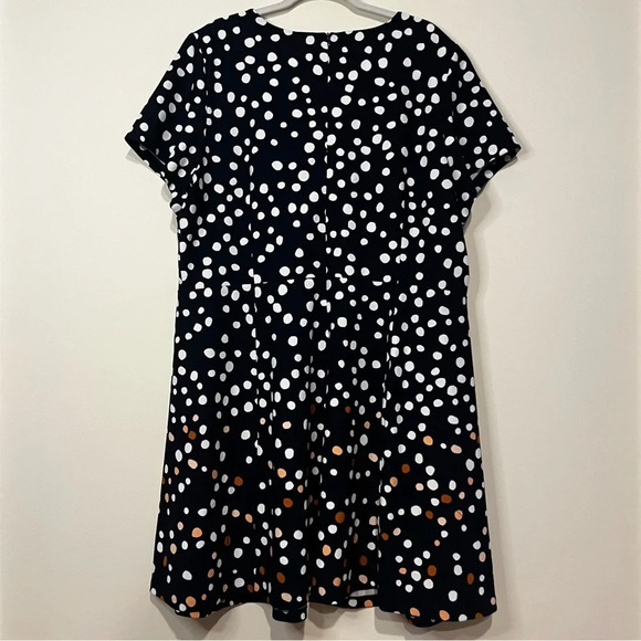 VINCE CAMUTO Polka Dot Vintage 50s Look Preppy Aline Skirt Minidress - Picture 11 of 13